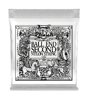 Ernie Ball Guitar Strings Classical Single Nylon Clear 2ND