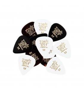 Ernie Ball Guitar Picks Medium Assorted Colour Bag of 12
