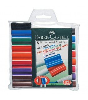 Faber-Castell Whiteboard Markers Wallet 8 colours