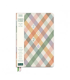 Orange Circle 2026 AS IF ARGYLE CLARA CLOTHBOUND WTV DIARY 152X216MM