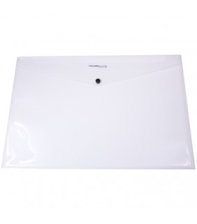 Bantex Standard Document Wallet PP A3 Button Closure - Clear