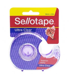 Sellotape Ultra Clear Tape 18mm x 25m Dispenser