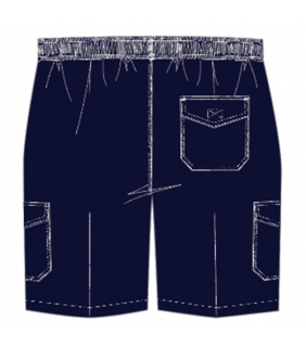 Dark Navy Short Formal Boys Full Elastic Cargo 