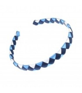 3 Colour Headband Blue/Dark Navy/White