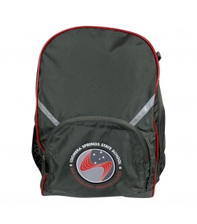 Backpack Large Slate Grey with Red Piping