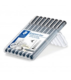 Staedtler pigment liner - wallet of 8 line widths