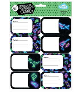Spencil Book Labels - Neon Life