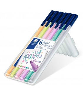 Staedtler triplus color fibre-tip - wallet of 6 assorted colours Paste