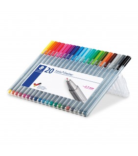 Staedtler Pen Assorted Colour Fineliner Triplus Wallet 20
