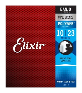 Elixir Banjo Strings Polyweb Medium 10-23
