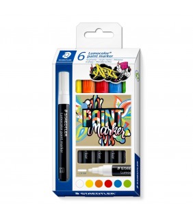 Staedtler paint marker 349 - assorted pack of 6