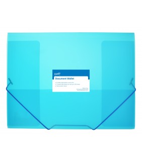 Bantex Cool Frost Transparent Document Wallet PP A4 Elastic Closure