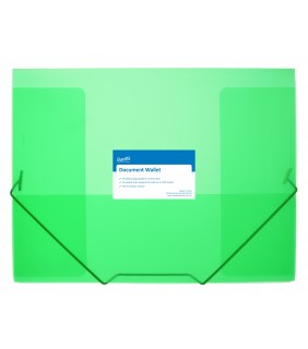 Bantex Cool Frost Transparent Document Wallet PP A4 Elastic Closure