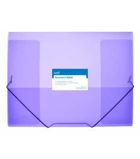 Bantex Cool Frost Transparent Document Wallet PP A4 Elastic Closure