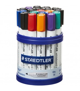 Staedtler Lumocolor Whiteboard Marker Bullet Point - Asst. Cup 19