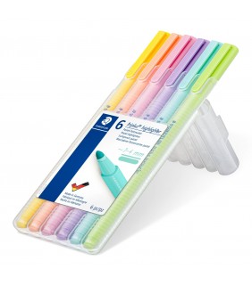 Staedtler triplus Textsurfer pastel highlighters wallet of 6 assorted