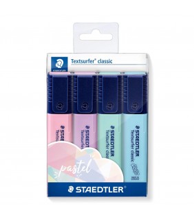 Staedtler Textsurfer classic wallet of 4 pastel colours