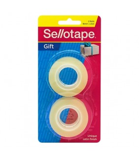 Sellotape Gift Tape 18mm x 25m Refills 2 Rolls