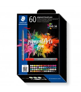 Staedtler pigment arts brush pen 371, assorted 60 pcs
