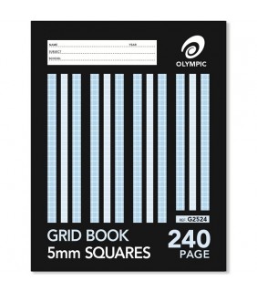Olympic Exercise Book 5mm Grid 240 Page Stripe