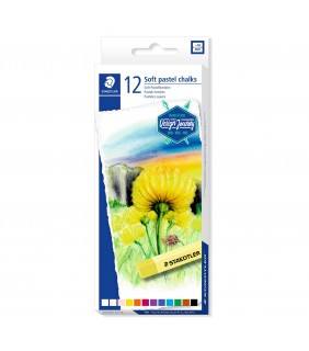 Staedtler soft pastel chalks box of 12 assorted colours