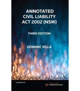 Lawbook Co., AUSTRALIA ebook Annotated Civil Liability Act 2002 (NSW)