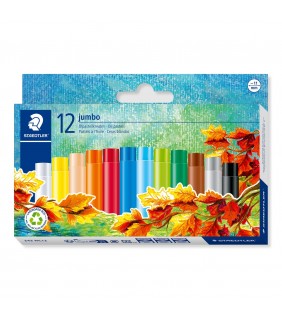 Staedtler Noris jumbo oil pastels - 12 assorted colours