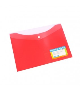 Bantex Tropical Document Wallet PP A4 Button Close with Pocket - Me