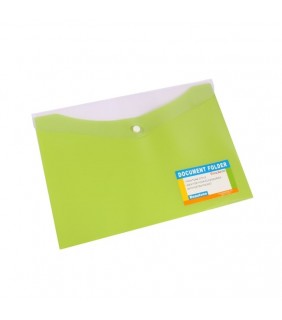 Bantex Tropical Document Wallet PP A4 Button Close with Pocket - Li