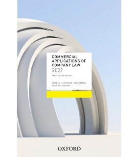 SPECIAL ORDER - Oxford University Press ANZ Commercial Applications of Company Law 2022