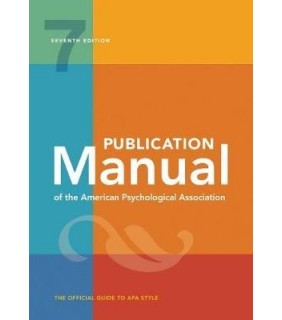 American Psychological Association Publication Manual of the American Psychological Association