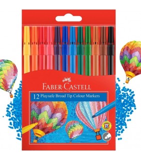 Faber-Castell Felt Pens Broad Tip Playsafe 12 Pack