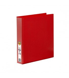 Marbig BINDER INSERT MARBIG A4 CLEARVIEW 3 D-RING 38MM RED