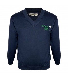 Jumper Fleece Navy with Logo 