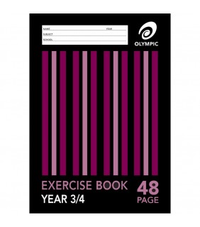 Exercise Book A4  48 Page Stripe Qld Yrs 3/4 Olympic