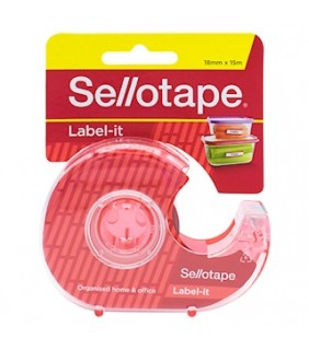 Sellotape Label Tape 18mm x15m Dispenser