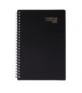 Cumberland 2026 STUDENT DIARY A5 WEEK TO VIEW BLACK
