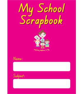 AMH Learning Supplies My School Scrapbook - Pink - Half page transition