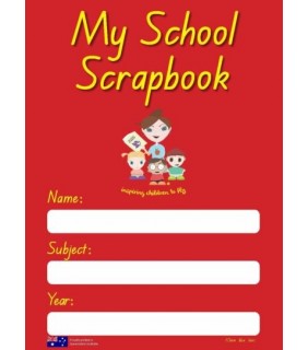 AMH Learning Supplies My School Scrapbook - Red - 10mm blue lines