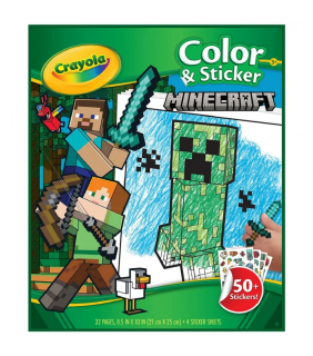 Crayola Colour & Sticker Book - Minecraft