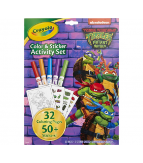 Crayola Colour & Sticker Book - Teenage Mutant Ninja Turtles