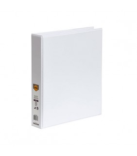 Marbig BINDER INSERT A4 CLEARVIEW 2 D-RING 38MM WHITE