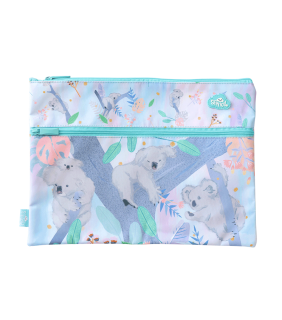 Spencil A4 Twin Zip Pencil Case - Koala Daydream