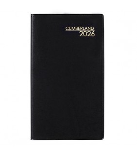 Cumberland 2026 POCKET DIARY SLIMLINE WEEK TO VIEW BLACK