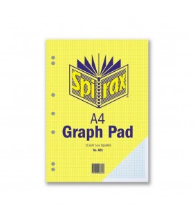 Spirax 802 GRAPH PAD 2MM A4 25 LEAF