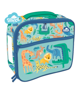 Spencil Little Cooler Lunch Bag - Safari Puzzle