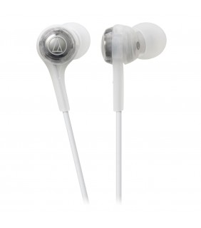 Audio Technica In-Ear Bluetooth Headphones w/in-line controls WHITE