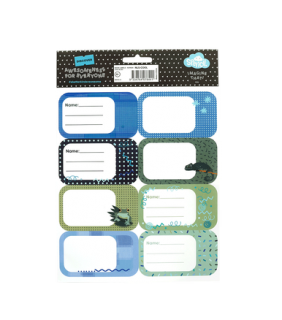 Spencil Book Labels - Cool Blues