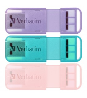 Verbatim POP UP 2.0 USB TRIPLE PACK 32GB ASSORTED PASTEL COLOURS