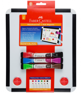 Faber-Castell Bi-Colour Magnetic Whiteboard - Set of 4